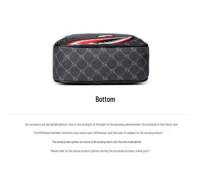 Мужская повседневная сумка через плечо в виде акулы: Деловой рюкзак и сумка-кроссбоди большой вместимости для кампуса