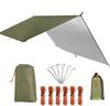 Водонепроницаемый тент для кемпинга, веревка с чехлом для хранения 3 размеров M, брезент, тень, брезент, компактный, легкий, многофункциональный, колышки, в комплекте,