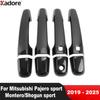 Накладки на ручки боковых дверей автомобиля для Mitsubishi Pajero/Montero/Shogun sport - 2024 2025 Аксессуары из углеродного волокна