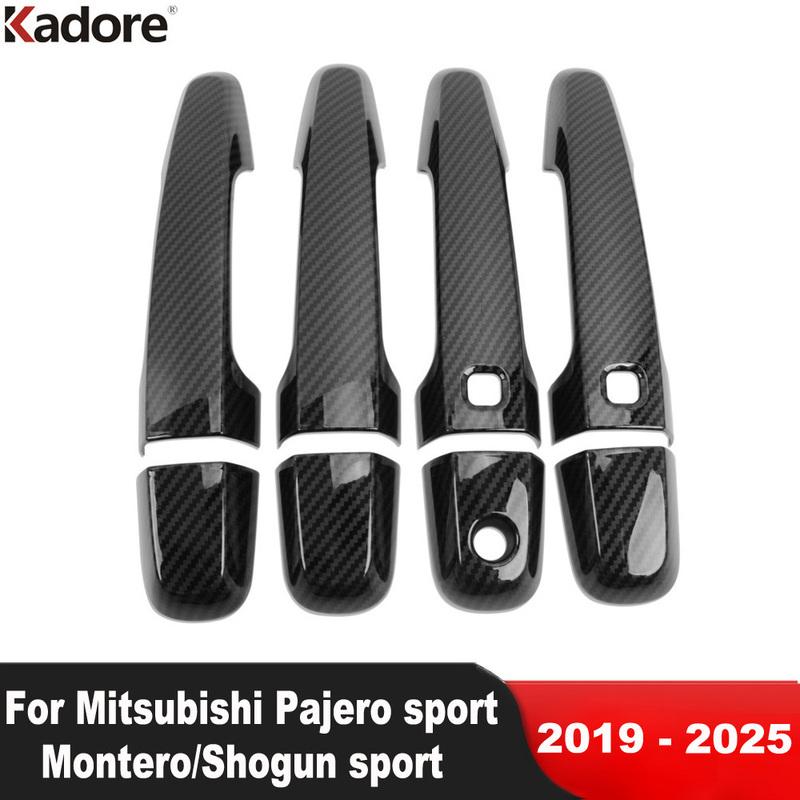 Накладки на ручки боковых дверей автомобиля для Mitsubishi Pajero/Montero/Shogun sport - 2024 2025 Аксессуары из углеродного волокна