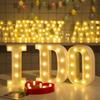 English Letter Light LED Symbol Modeling Lamp Party Digital Decoration Light