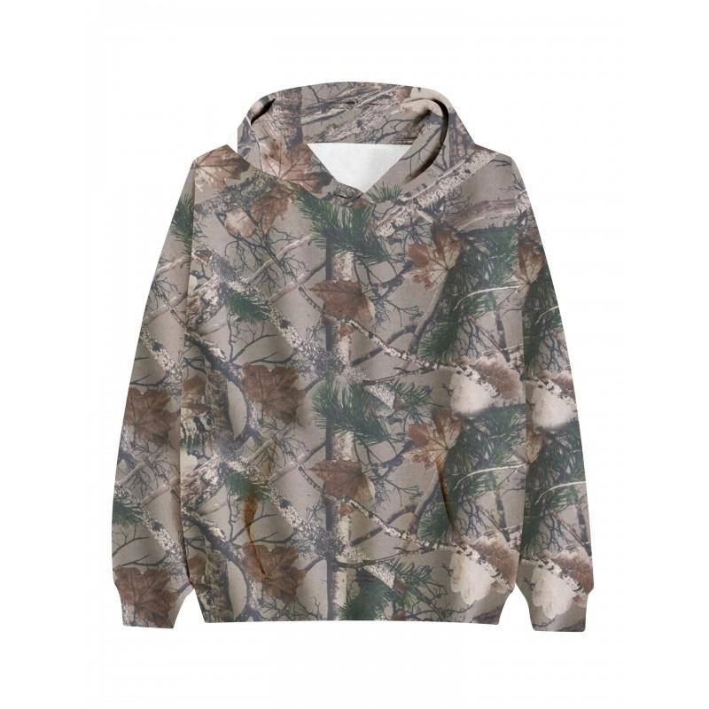 Womens Oversized Hooded Sweatshirt With 3D Print Loose Fit Casual Top 2025