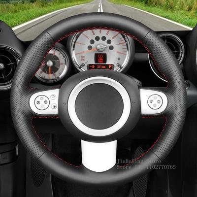 Ручная прошивка Противоскользящая кожаная оплетка руля Для Mini (Хэтчбек/Мини R50/R52/R53) Аксессуары для интерьера 2001 года