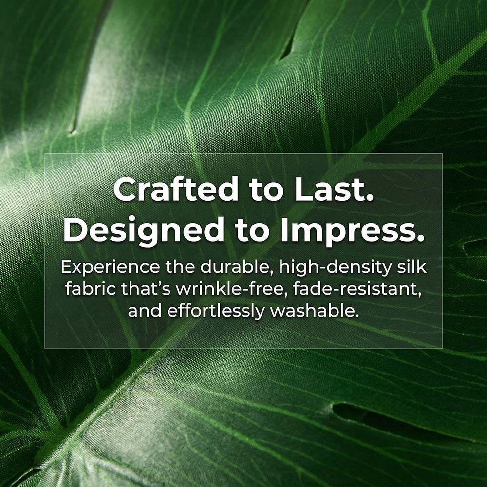 12PCS Green Monstera Leaf Table Place Mats Heat Insulation Placemat Table Flag Table Decor