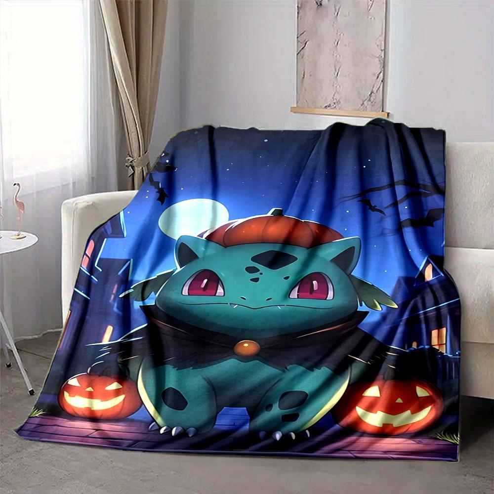 1pc Pokémon Blanket Lightweight Flannel Blanket Throw Blanket For Sofa, Bed, Travel, Camping, Livingroom, Office, Couch