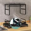 Dish Drying Rack for Countertop Aluminum 2 Tier Dish Rack with Drainboard and Utensil Holder for Kitchen Organization