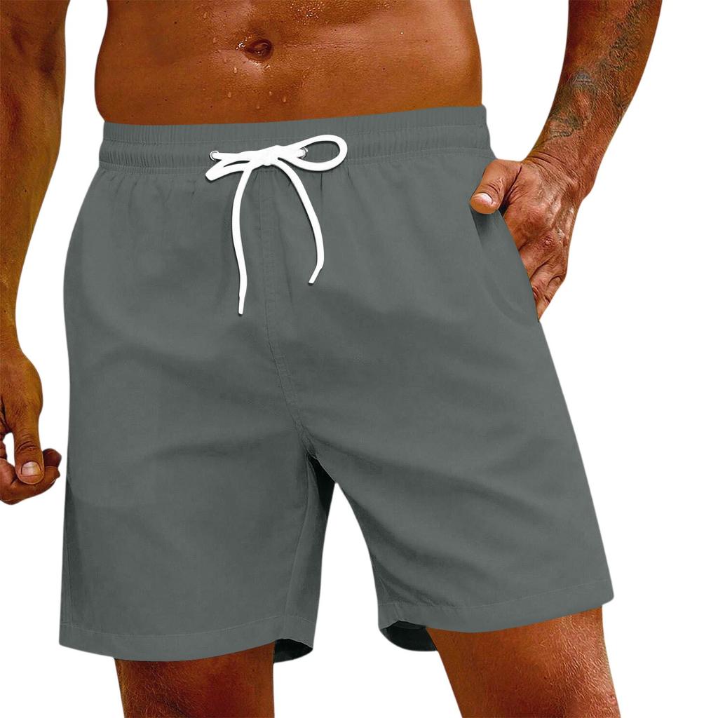 Мужские модные шорты на резинке с кулиской, повседневные брюки