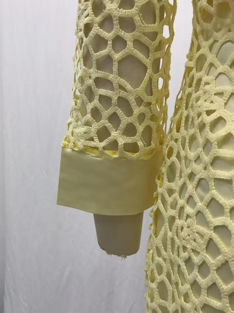 Женский комплект из цветного кружевного кардигана и платья 2025 года - включает два пальто