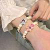 Y2K Colorful Beaded Bracelets Pink Blue Beaded Bangle Cute Starfish Bracelet  Marine Accessories