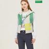 Benetton Вязаный жилет Benetton Color Block на молнии с капюшоном Bakva1511