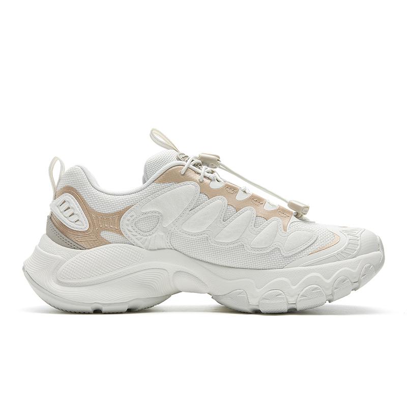 Fila TRUFFLE Амортизирующие Устойчивые к истиранию Легкие Увеличивающие рост Низкие Массивные Кроссовки Женские Белый Золотой F12W611104FSF