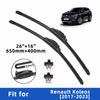 Щетки стеклоочистителя для Renault Koleos 2017-2023 Передняя двойная резиновая полоска Щетки стеклоочистителя Щетки для лобового стекла Аксессуары для окон ветрового стекла