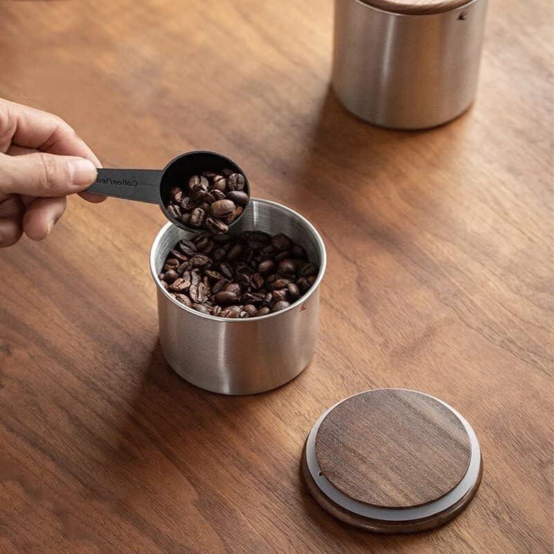 304 Stainless Steel Coffee Canisters with Lid, Food Storage Container for Coffee Bean, Nuts, Biscuits, Cereal - Kitchen Tools