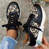 New Women Casual Platform Sneakers Leopard Thick Bottom Vulcanized Shoes Woman Casual Flats Walking Shoes Plus Size 43
