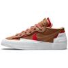 Sacai X Blazer Low British Tan Unisex Sneakers Light-British-Tan White University-Red DD1877-200