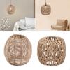 2pcs Boho Style Hand Weaved Hanging Pendant Lamp Shades Light Fixture Crafts Lampshade Living Room