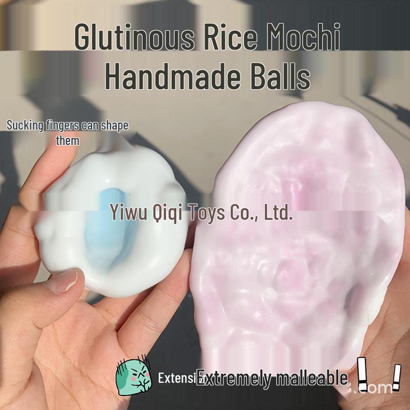 Soft & Thin Ice Skin Mochi Pinch Toy - Slow Rebound Stress Ball for Decompression