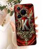 Для Huawei Pura 70 Прозрачный Чехол Эстетичный Роскошный Корона Мода Буквы от A до Z 2D Расписной Мягкий Чехол для Huawei ADY-LX9 ADY-AL00