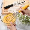 Egg Beater Easy To Use Ergonomic Handle 2-in-1 Manual Whisk Cream Scraper Baking Tool Daily Use
