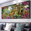 5D DIY Diamond Painting Forest Animals World Full Diamond Embroidery Tiger Cross Stitch Living Room Bedroom Wall Art Home Decor