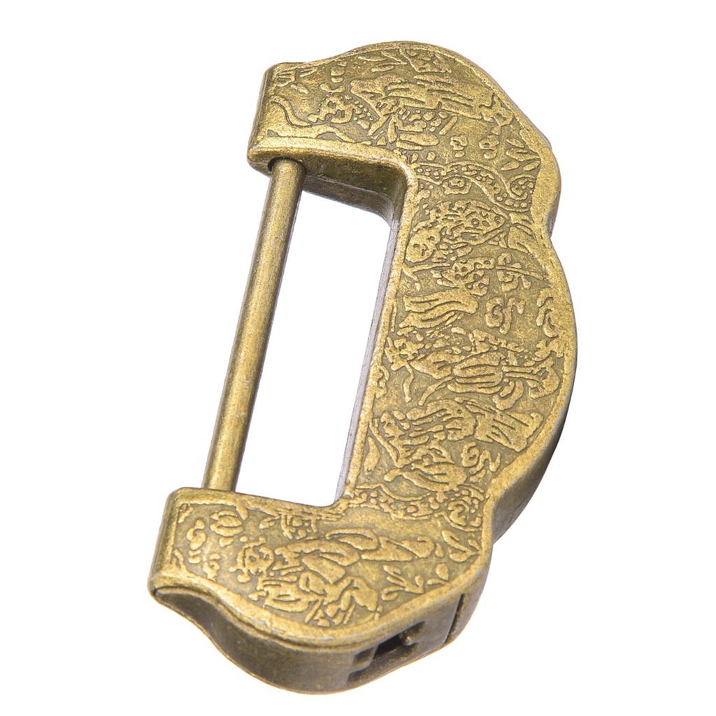 Антикварный замок из цинкового сплава в ретро-стиле эпохи Мин-Цин, замок для двери/шкафа с кисточкой, бронзовый