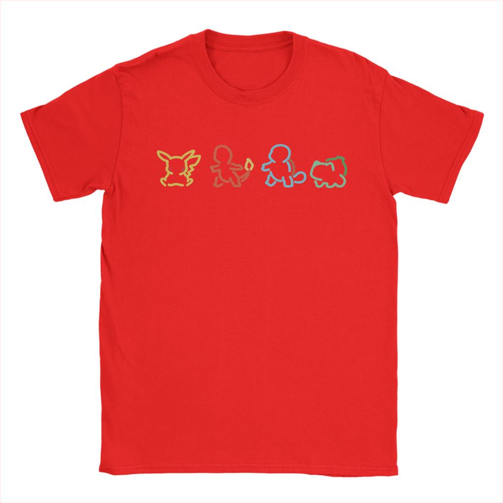 Unisexs TShirt PPokemon Pikachu Bulbasaur Novelty Cotton Tee Shirt Short Sleeve T Shirt Round Collar Clothes Birthday Present