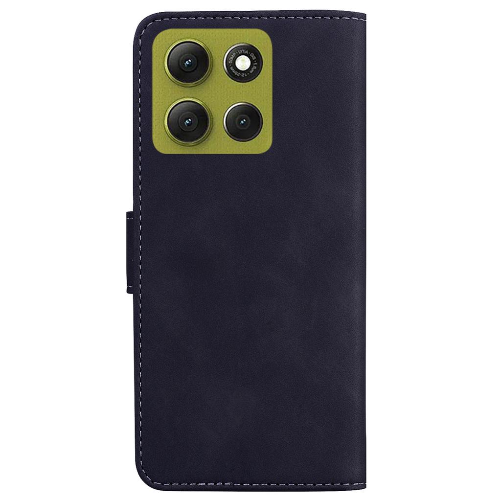 Чехол для Motorola Moto G86 5G Однотонный кожаный кошелек Чехол для телефона