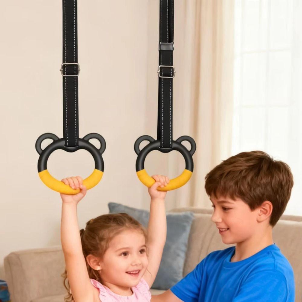 Non-Slip Pull Up Bar With Straps Fitness Exercise Ring Gymnastic Rings Gymnastics Practice