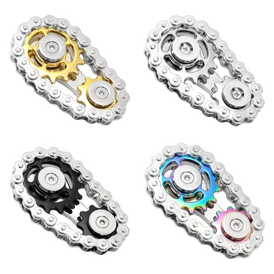 Звездочка Маховик Спиннер Игрушка Снятие Стресса Тревоги Дети Подростки Взрослые Металл Велосипедные Цепи Напальцевая Шестерня Гироскоп Сенсорная Вращающаяся Игрушка