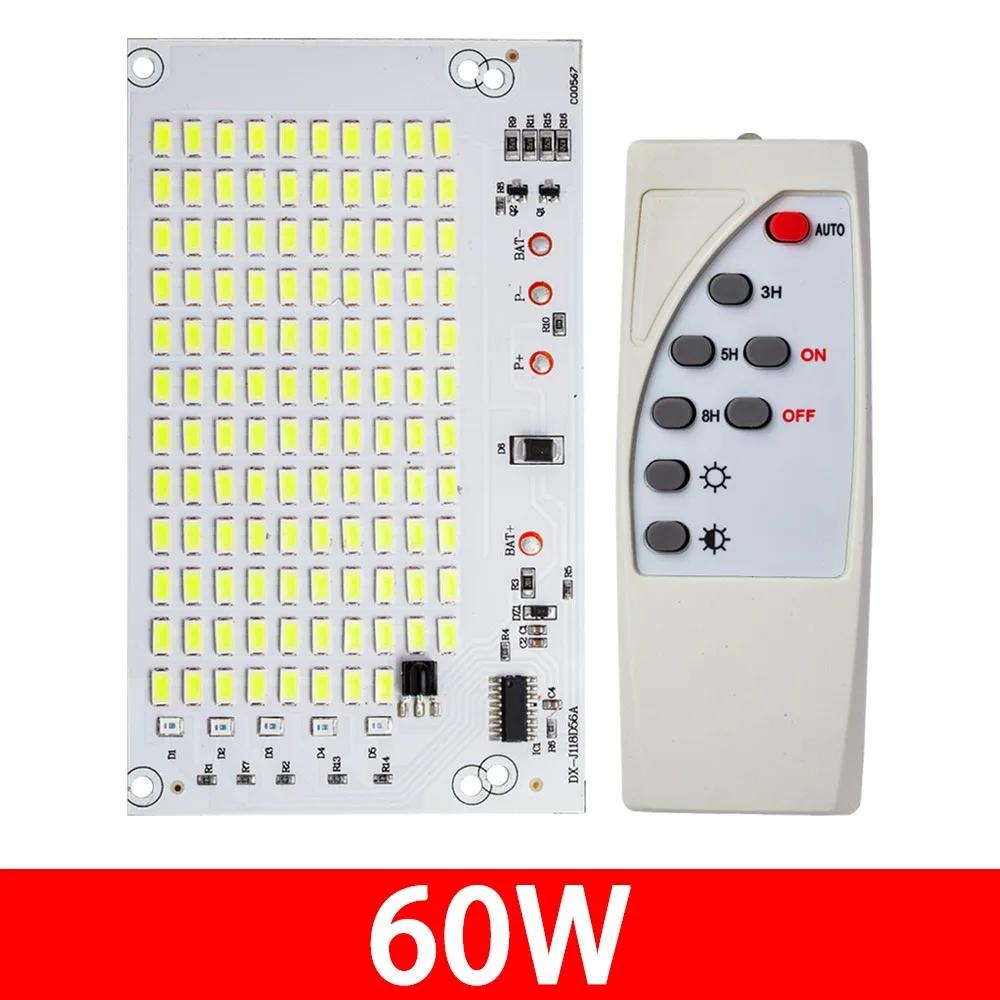 1 шт. 25/40/60/100 Вт светодиодная солнечная панель Белый свет Высокая яркость Панель источника света с пультом дистанционного управления SMD5730