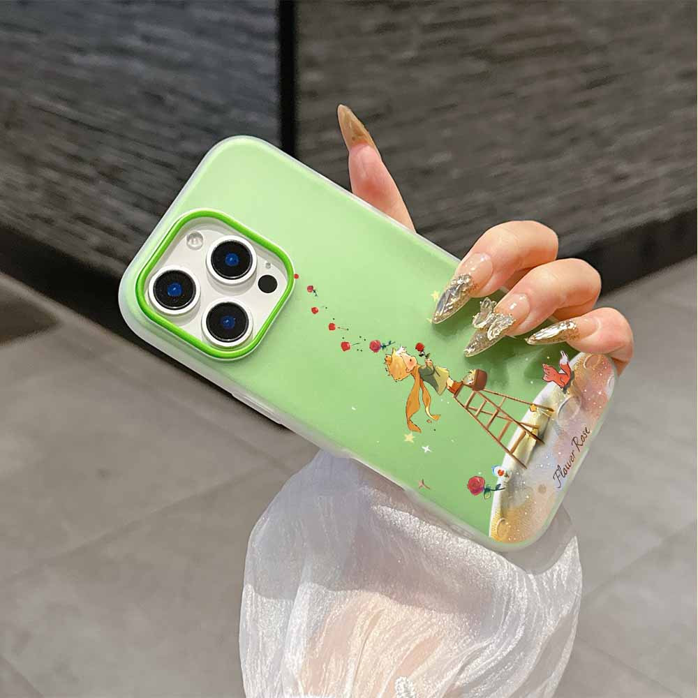 Милый Модный Чехол для Телефона Планета Маленького Принца Для iPhone 17 AIR 16 15 14 13 12 11 Pro Max Plus Матовый Чехол с Ощущением Кожи