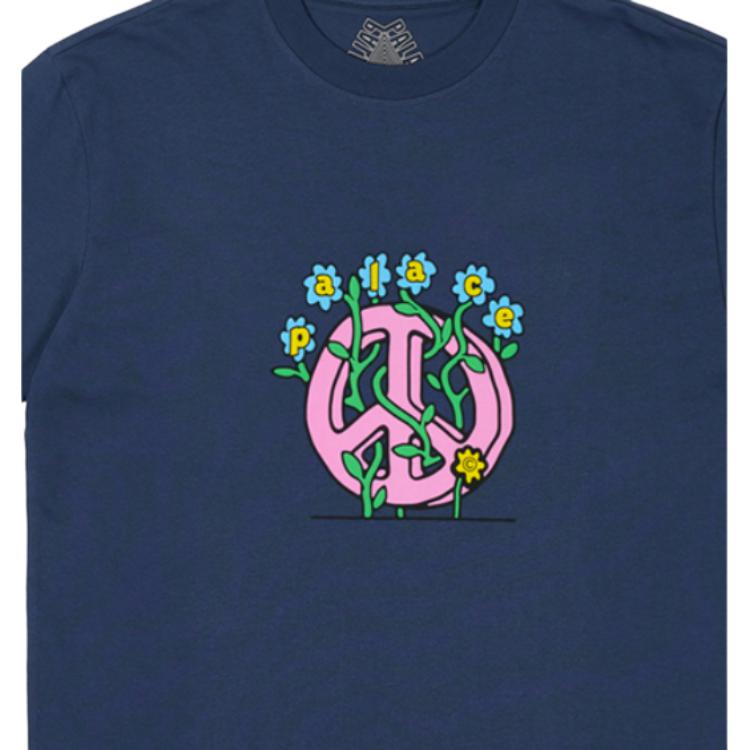 Palace Футболка Grower Темно-синяя, унисекс, синяя P26TS088