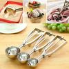4cm/5cm/6cm Ice Cream Spoon Kitchen Ice Cream Potato Spoon Spring Handle Stainless Steel Fruit Spoon Kitchen Accessories