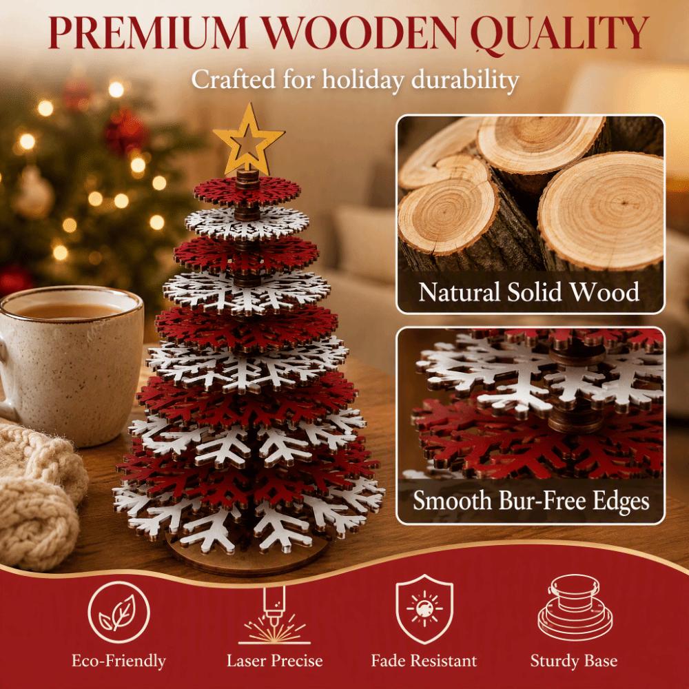 3D Design DIY Christmas Tree Ornament Hanging Ornament Wooden Christmas Centerpiece Holiday Party