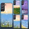 Чехол для телефона с рисунком моря для Galaxy S21ultra S23plus S21fe, мягкие силиконовые чехлы для Samsung Galaxy S22 Plus Ultra S20fe, черный чехол