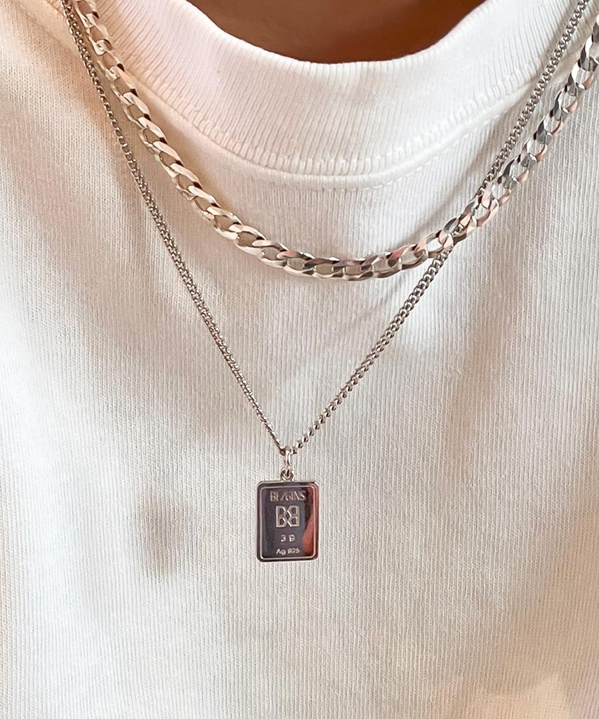 Begins Gram Silver Bar Necklace