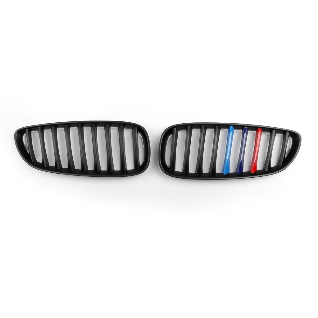 For BMW Z4 E89 2009-2016 2Pcs M-Color Matte Black Front Kidney Grille Grill