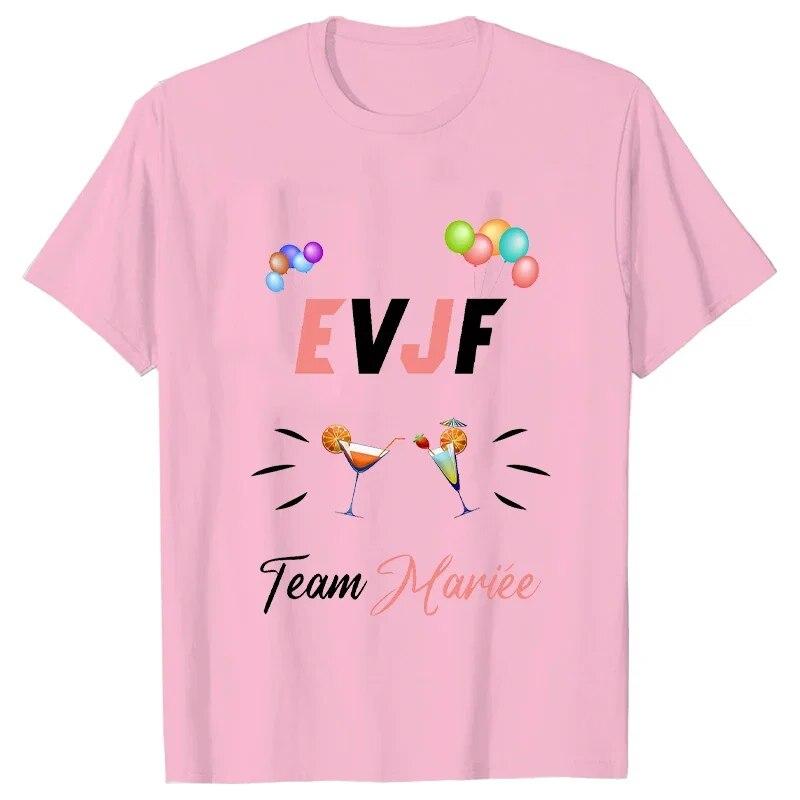 Футболка Evjf Femme French Girls Футболка для девичника «Команда невесты» Футболка для свадебного душа Друзья Свадебный топ для девичника