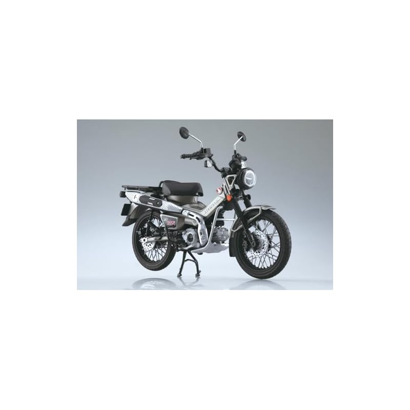 Skynet 1/12 Масштаб Готовый Мотоцикл Honda CT125 в Матовом Металлическом Цвете Бронированный Серебристый