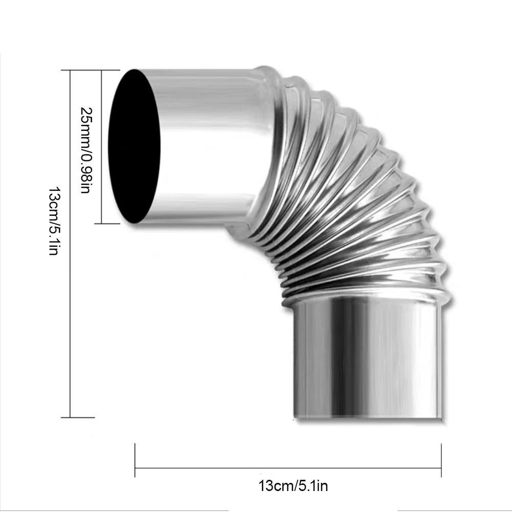 Аксессуары для предпускового подогревателя, Гофрированная труба дымохода из нержавеющей стали, Отводящая труба, Соединительная труба, Прочная, Антикоррозийная