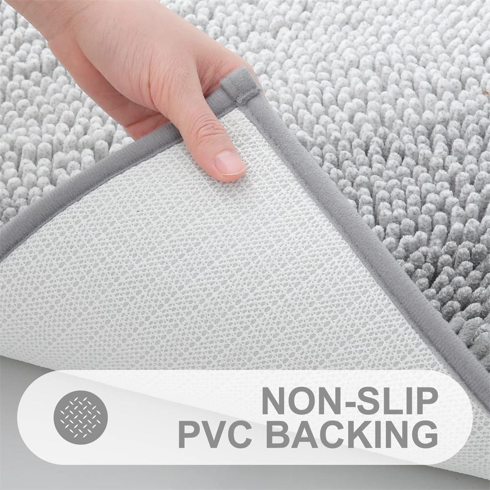 Olanly Super Absorbent Bathroom Rug Luxury Chenille Bath Mat Plush Non-slip Shower Mat Bathroom Carpet Welcome Deal Floor Mats