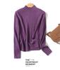 Women's Small Cable Knit Wool Sweater - Half-High Neck, One-Piece Design, BN692.