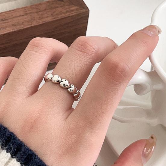 Кольцо на палец, элегантное подарочное, неаллергическое, блестящее, женское кольцо с сердцем любви, модные украшения