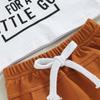 Infant Baby Boys Summer Clothes Sets Outfits Letter Print Short Sleeve T-Shirt and Stretch Casual Rolled Shorts Set