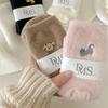 Antiskid Floor Sleep Sock Thick Mid Socks New Double-sided Cashmere Socks  Women