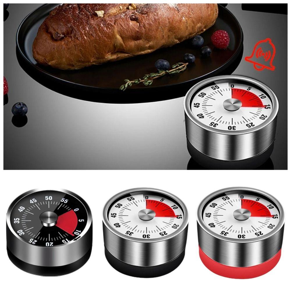 Stainless Steel Visual Countdown Clock Sounding Alarm Clock Multifunctional Mechanical Timer  Home