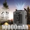 Портативный поясной вентилятор 10000 мАч с функцией Power Bank, сильный ветер, для ношения на шее, светодиодная подсветка, для активного отдыха, экстренных ситуаций
