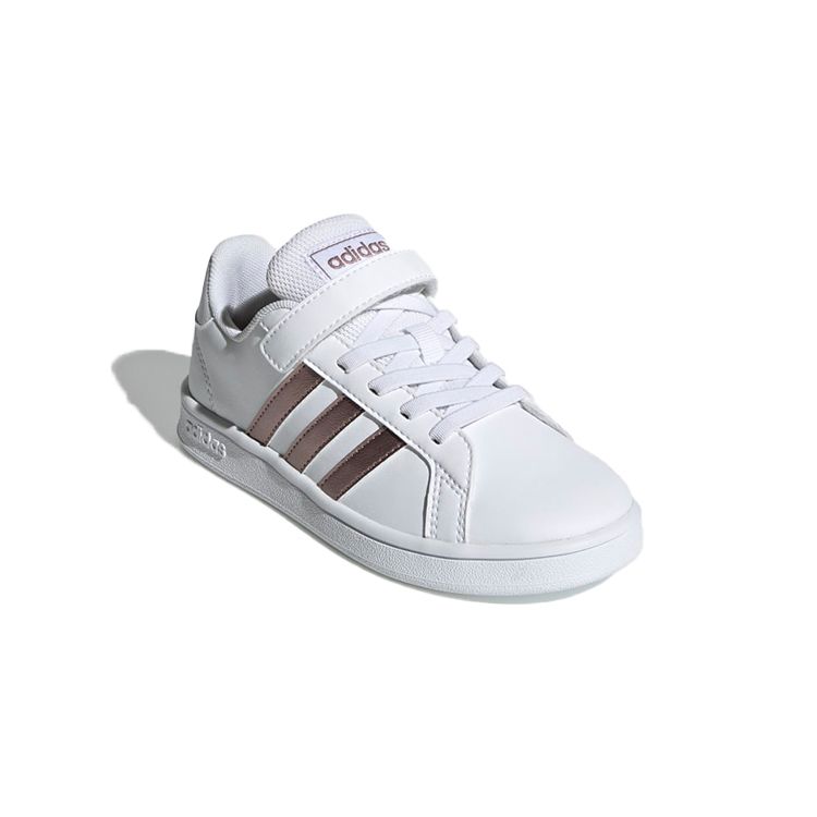 Adidas Neo Grand Court Low Top Kids Sneakers Kids Sneakers White Platinum EF0107