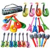PVC Inflatable Guitar Microphone Lute Musical Instrument Kids Toy Party Props