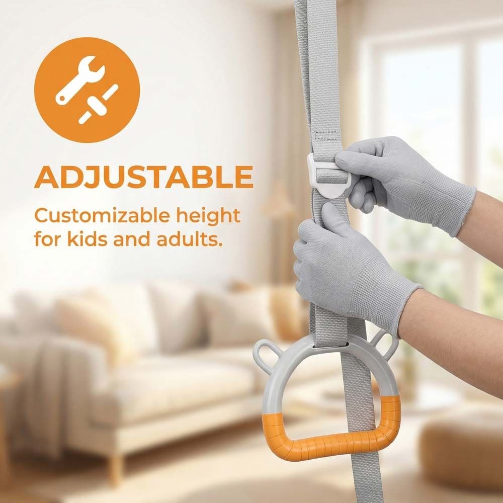 Non-Slip Pull Up Bar Durable Fitness Exercise Ring Gymnastic Rings Gymnastics Equipment